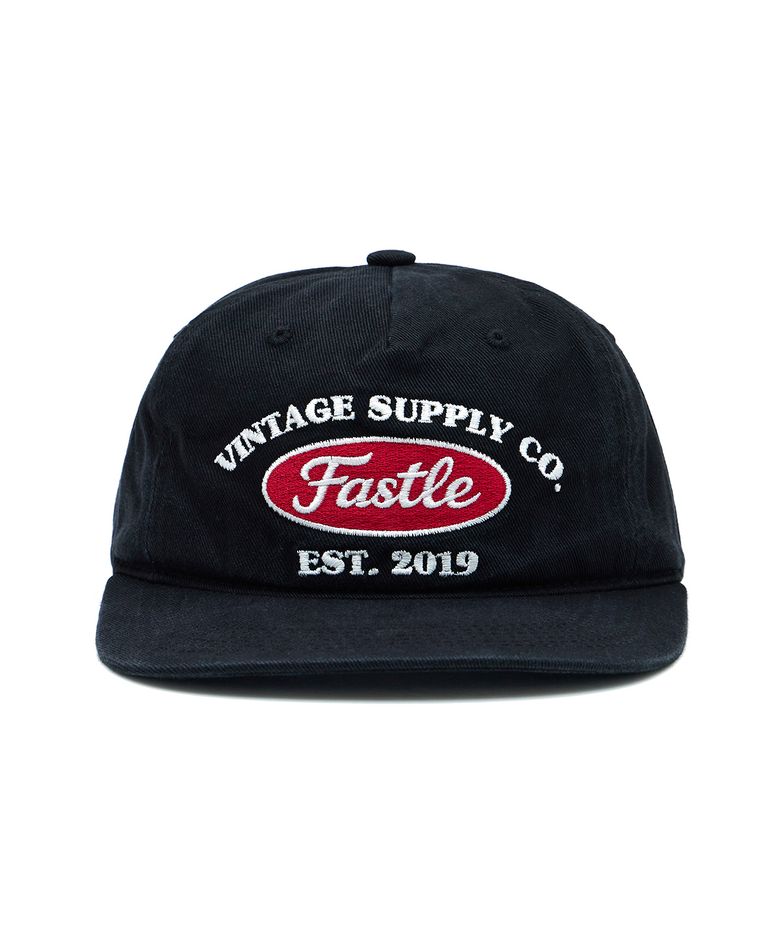 Supply 5Panel Washed Cap Black