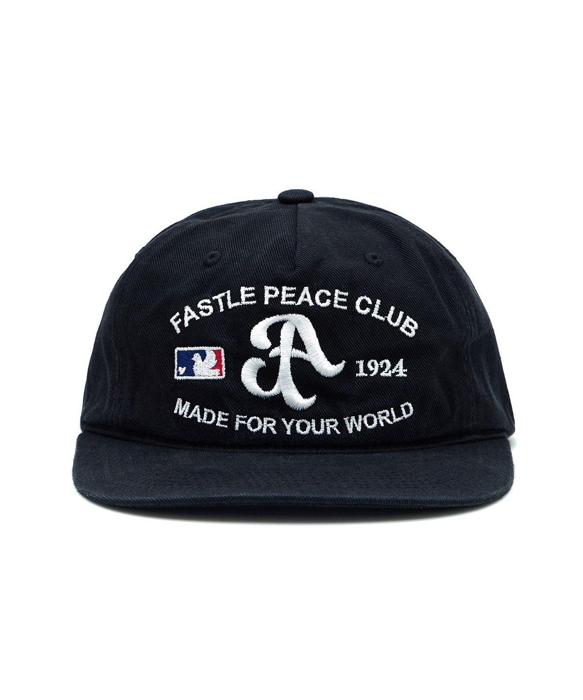 패슬(FASTLE) Peace Club 5Panel Washed Cap Black