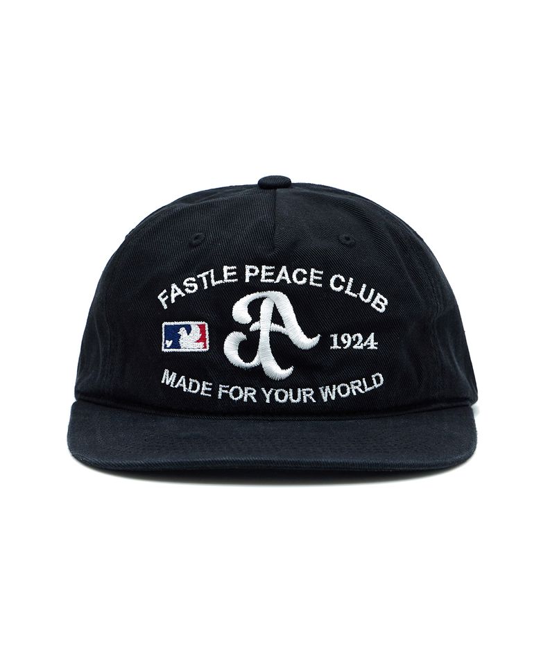 Peace Club 5Panel Washed Cap Black