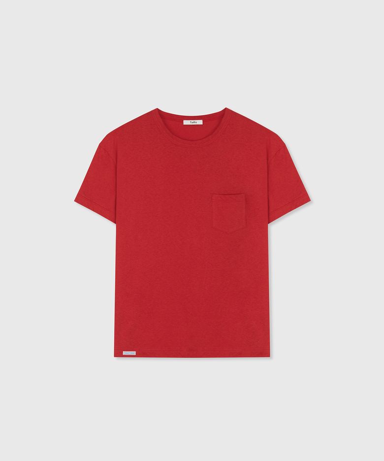 CASA COTTON POCKET T-SHIRT SCARLET