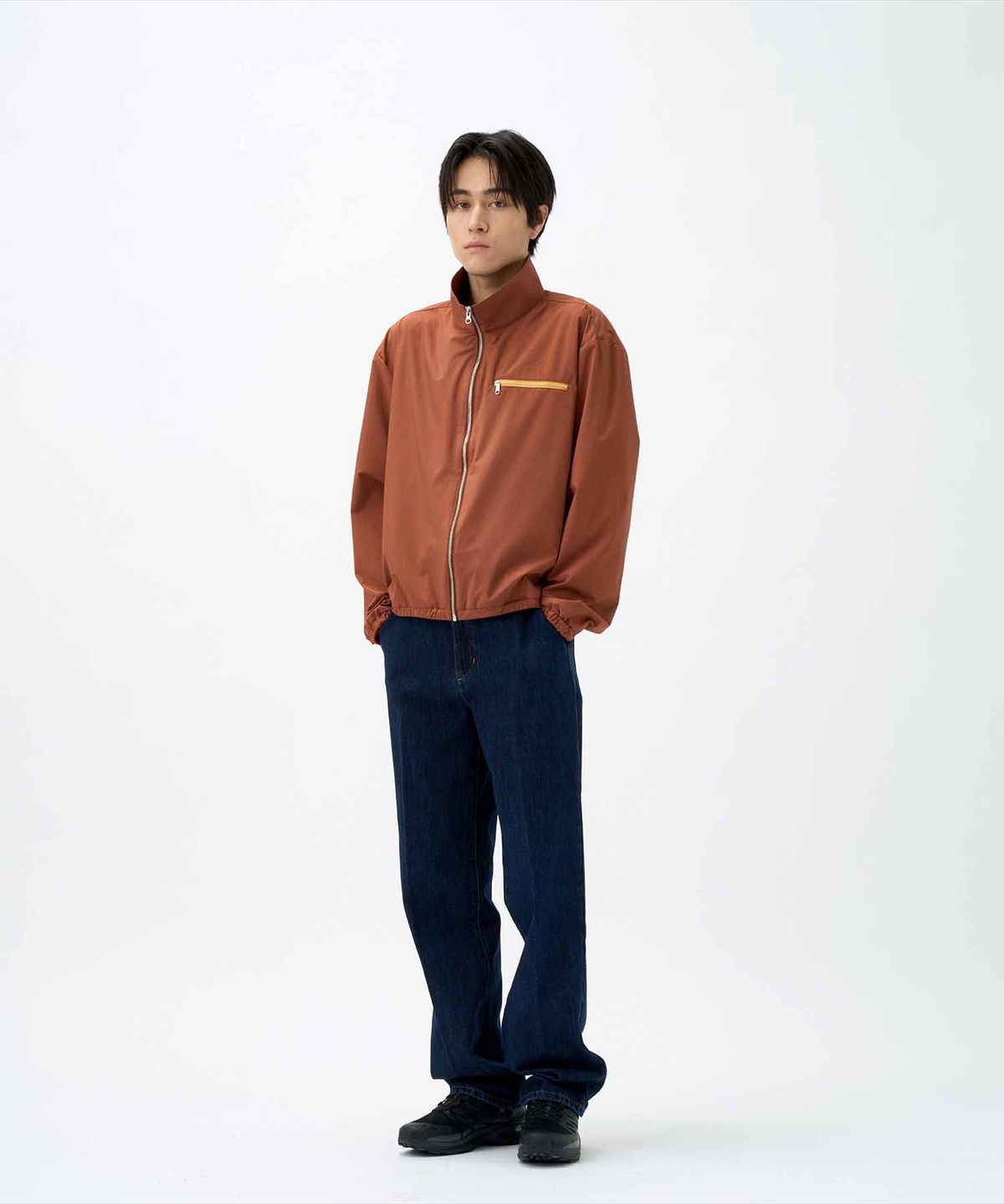 브리사(BRISA) 하이넥 윈드브레이커 [오렌지 브라운]