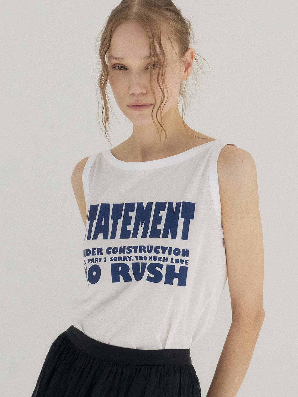 쏘리, 투 머치 러브(SORRY, TOO MUCH LOVE) No Rush Summer Boat Neck Top_White