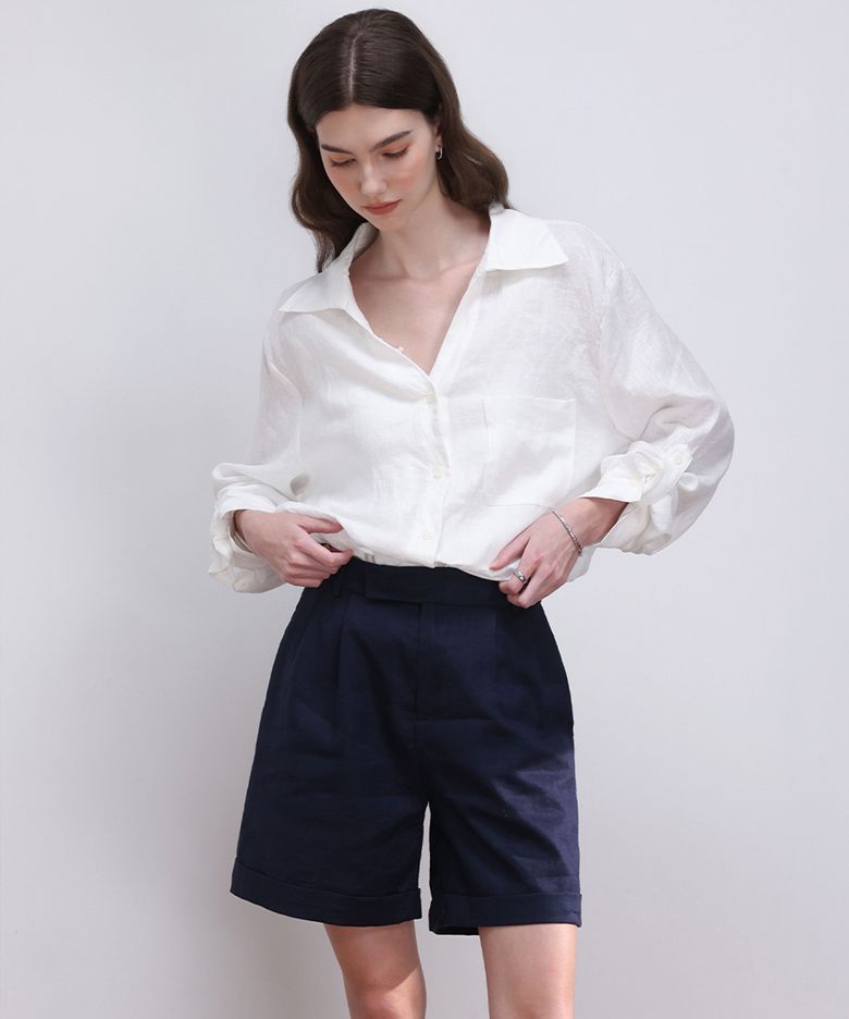 [LINEN100%] 린넨 숏 팬츠
