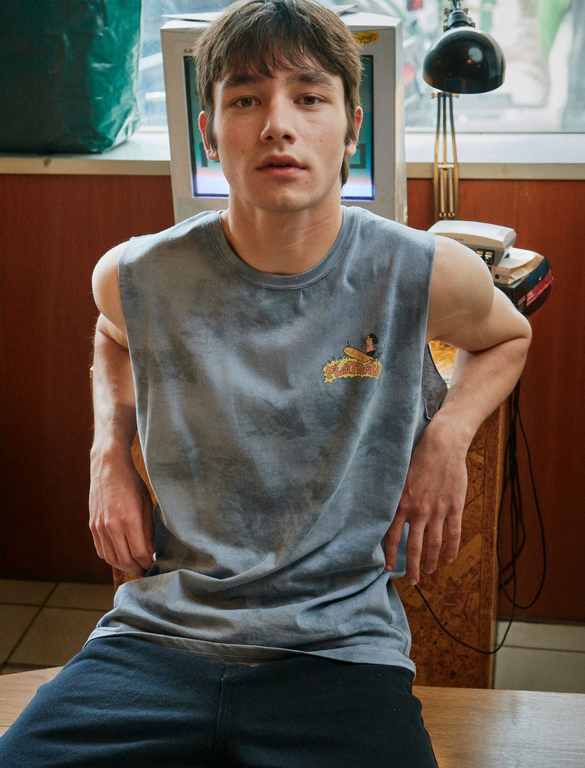플랫웨이브 인 서울(FLATWAVE IN SEOUL) Ohai Pirnt Muscle Navy