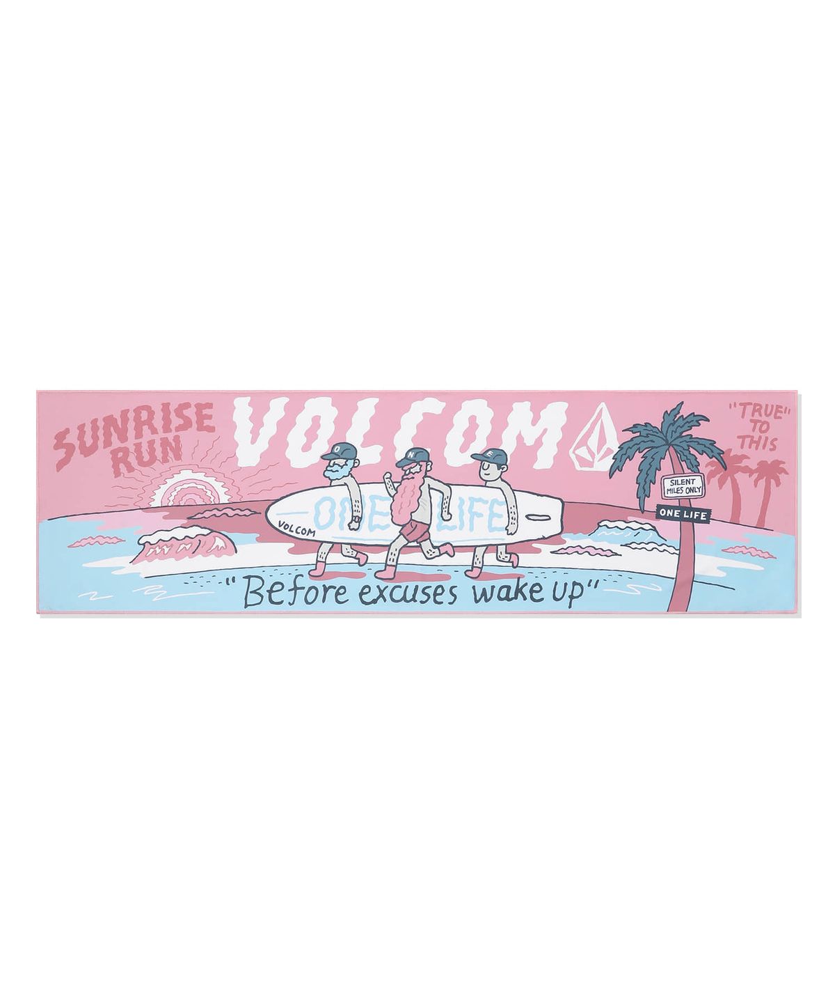 볼컴(VOLCOM) [볼컴x원라이프] 시그니처 비치 타올(핑크)
