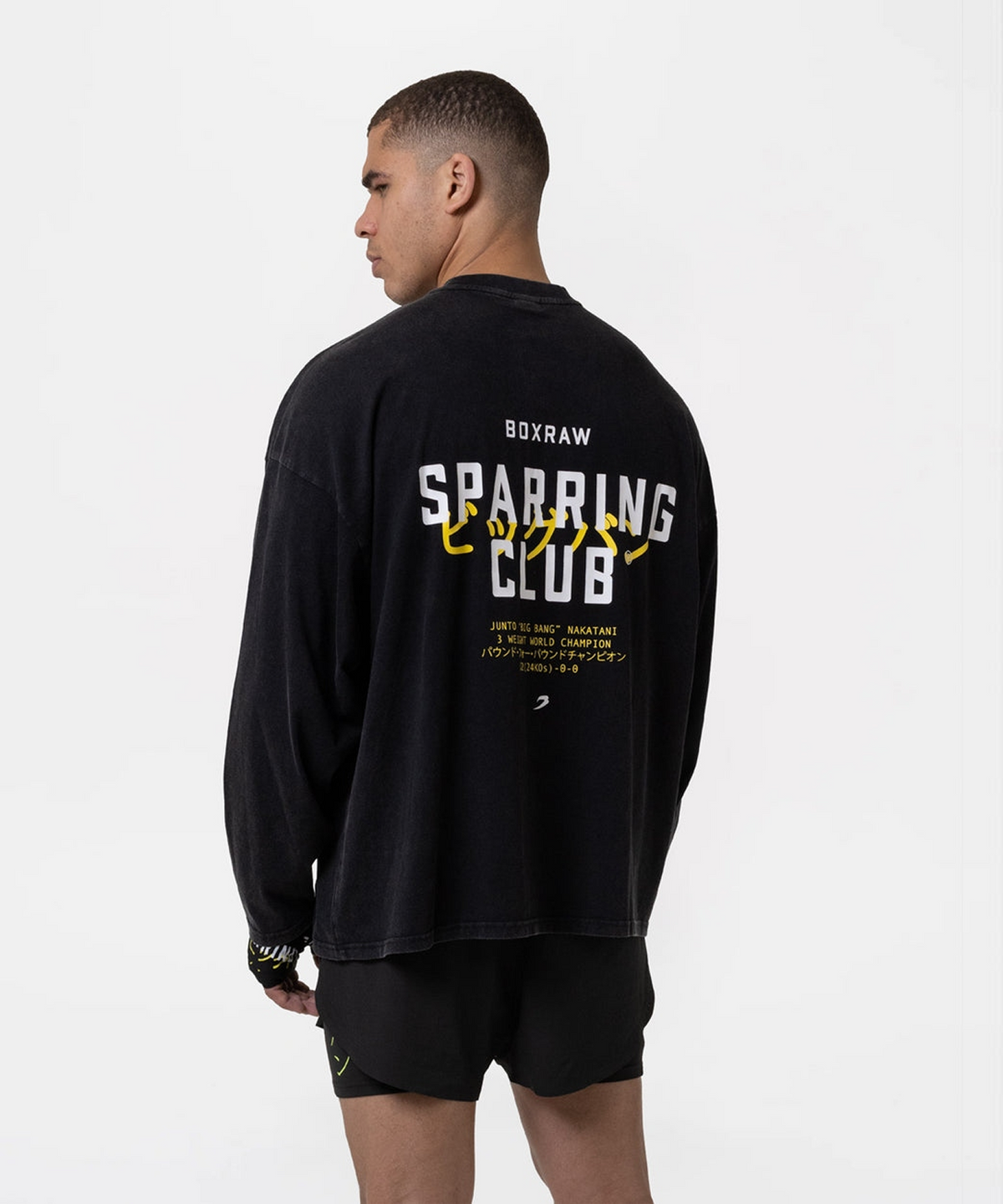 복스로(BOXRAW) 나카타니 x 스파링 클럽 롱슬리브 티셔츠 JUNTO-SPCLLST [워시드 블랙]