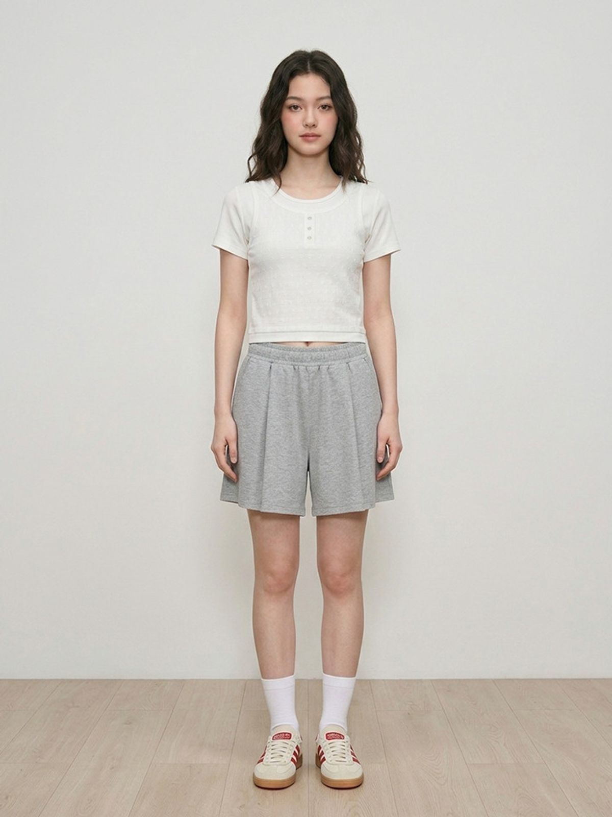 행텐 틴즈(HANGTEN TEENS) 틴즈 여아 4부 핀턱 팬츠_055(14570-137-413-31)