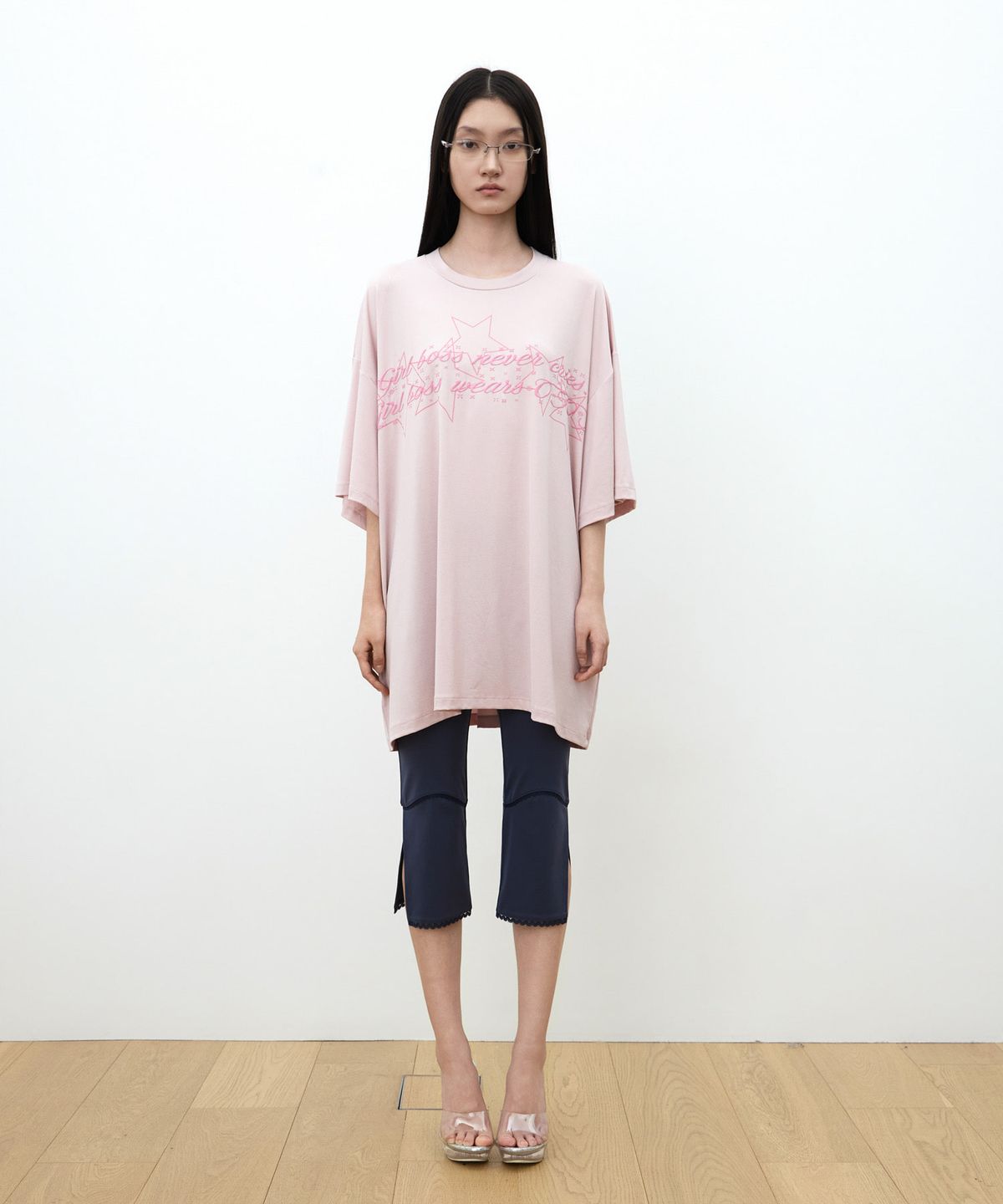 오호스(OJOS) Graphic Oversized Tee / Pink