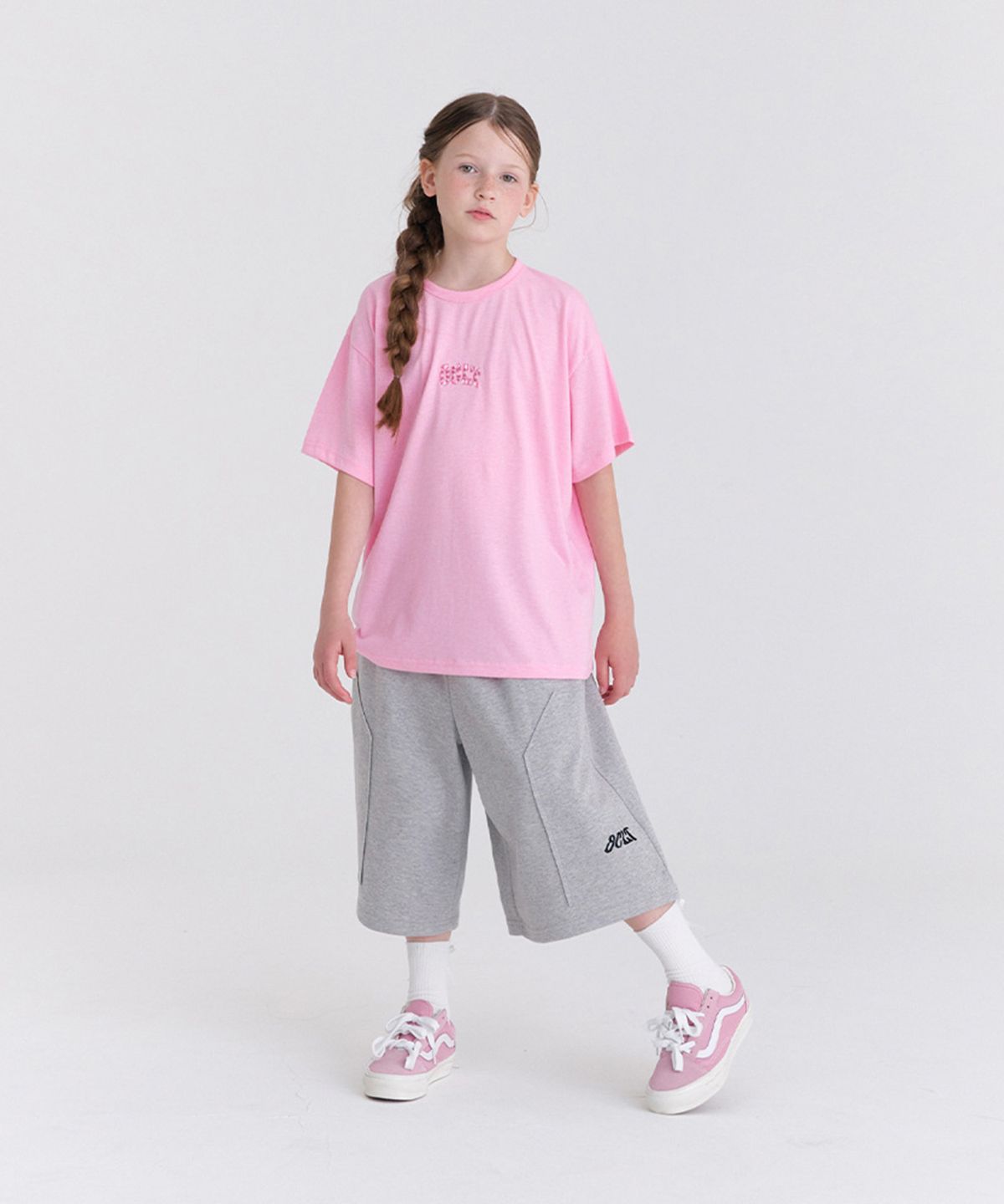 오실롯 주니어(OCELOT JUNIOR) [SET] G21F14 아이스 데일리버뮤다 셋업 (핑크/그레이)