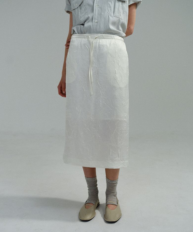 putty satin skirt (ivory)
