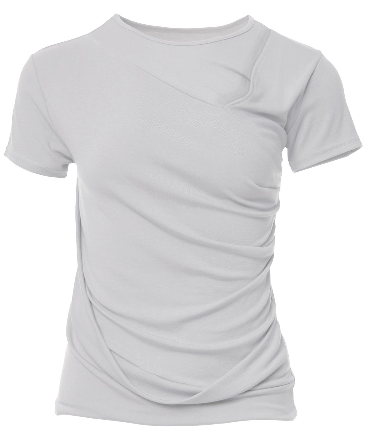 플레어업(FLAREUP) Asymmetrical Draped T-Shirt (FL-147_Cloud White)