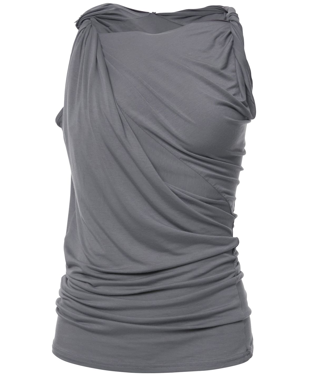 플레어업(FLAREUP) Braided Asymmetrical Sleeveless (FL-166_Gray)