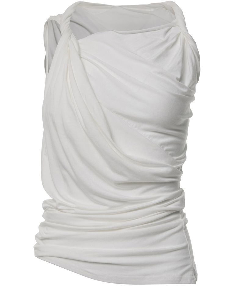 Braided Asymmetrical Sleeveless (FL-166_White)
