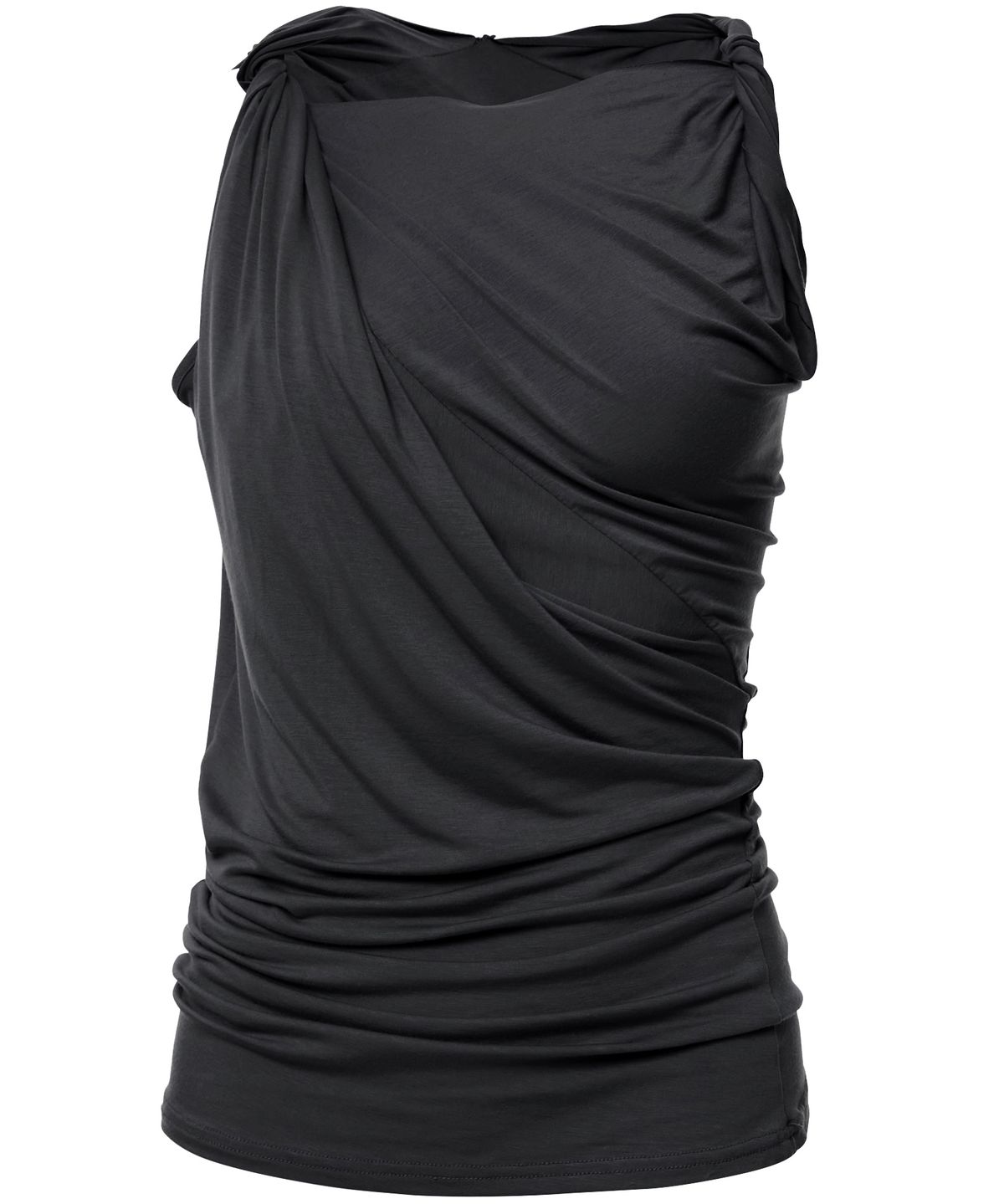 플레어업(FLAREUP) Braided Asymmetrical Sleeveless (FL-166_Black)