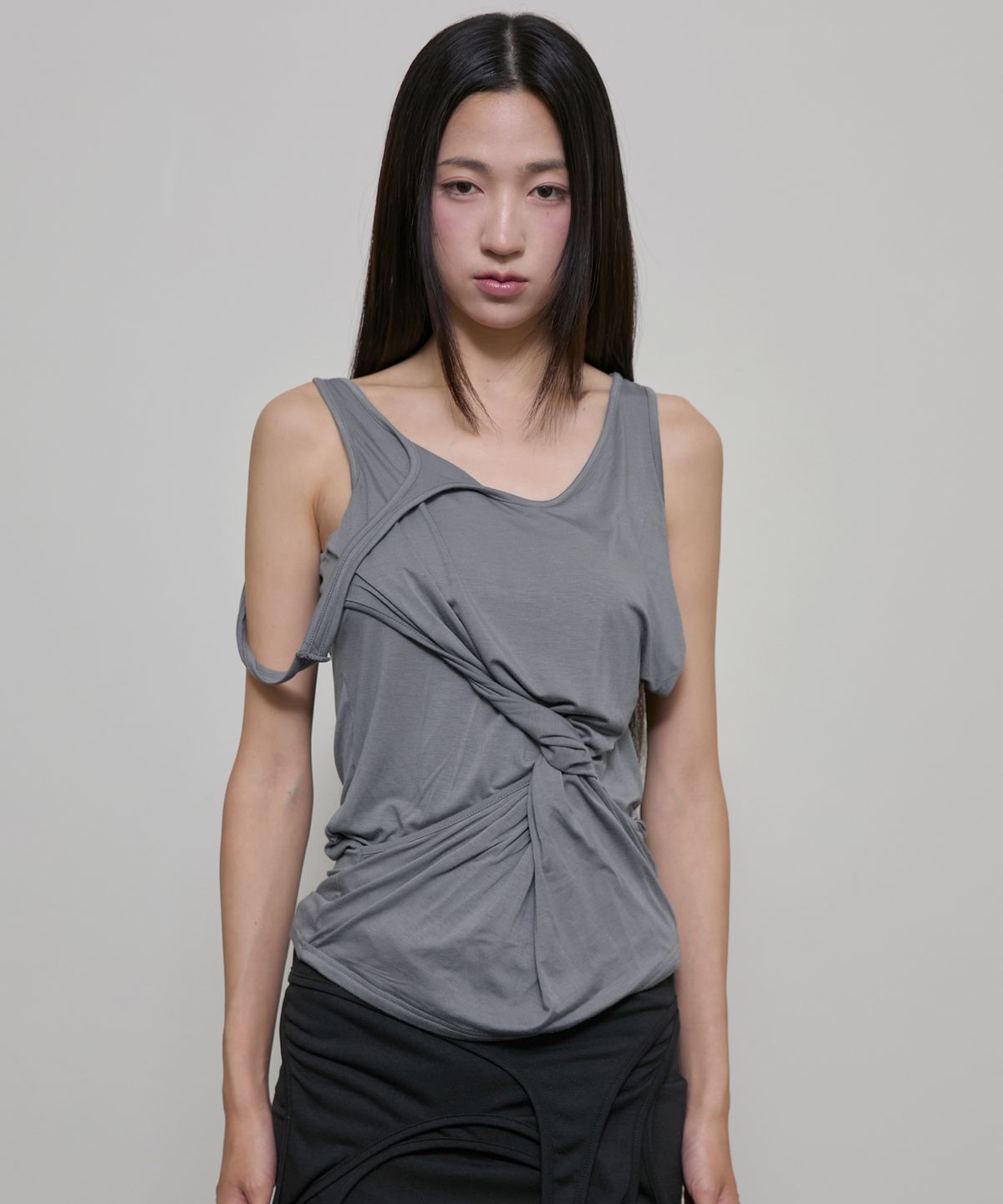 플레어업(FLAREUP) Asymmetrical Sleeveless (FL-173_Gray)