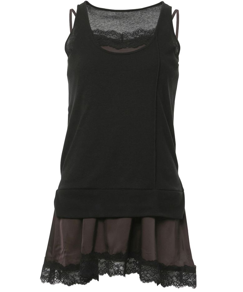 Lace Dress (FL-174_Black & Brown)