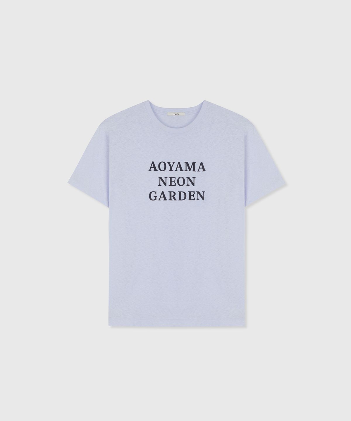 타일레(TAILLE) AOYAMA NEON GARDEN T-SHIRT MISTY BLUE