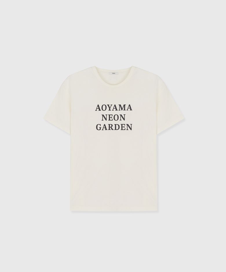 AOYAMA NEON GARDEN T-SHIRT EGG WHITE