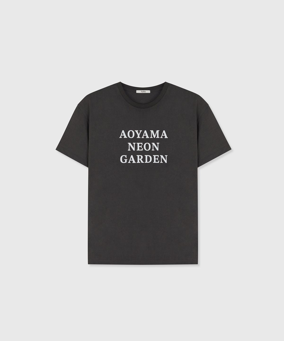 타일레(TAILLE) AOYAMA NEON GARDEN T-SHIRT FADE ONYX