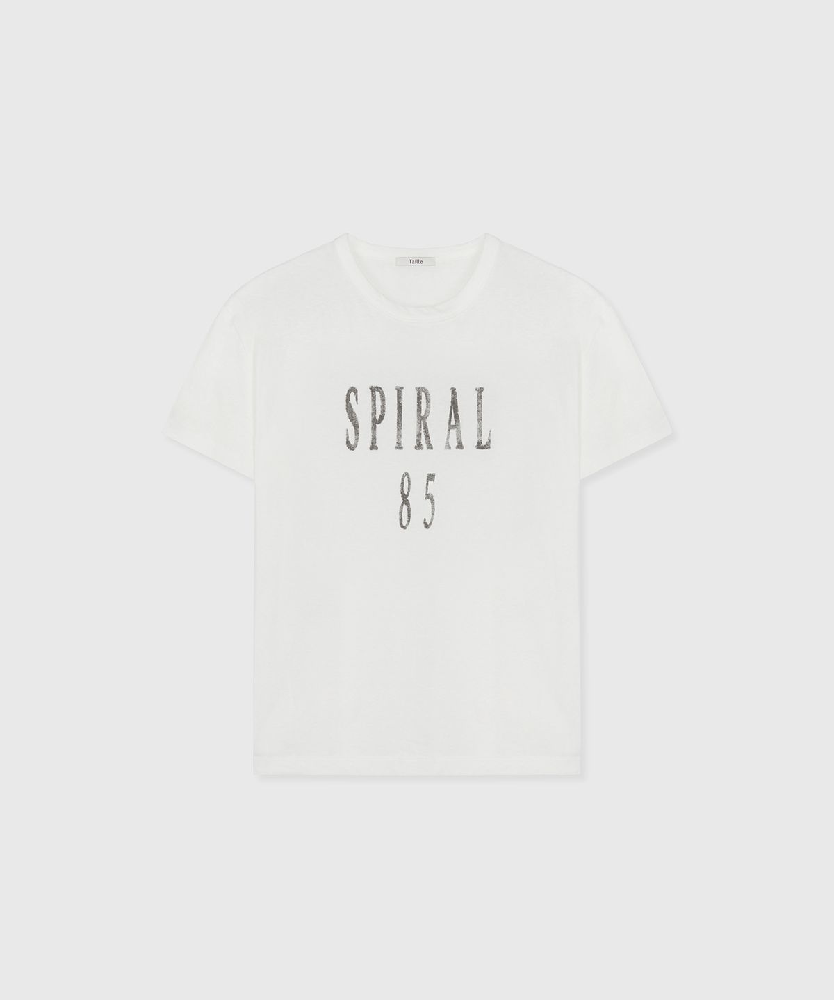 타일레(TAILLE) SPIRAL 85 T-SHIRT HAZE WHITE