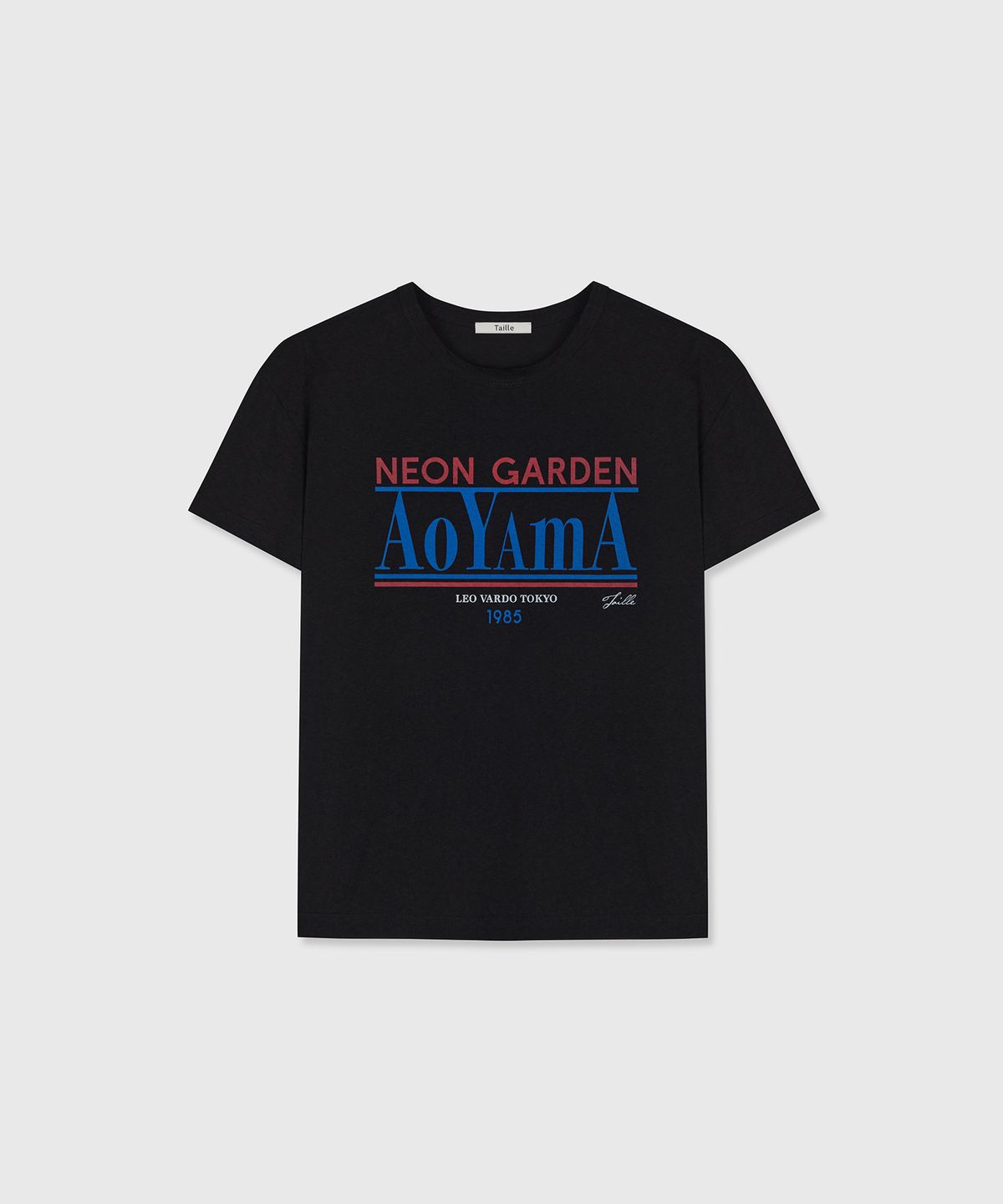 타일레(TAILLE) AOYAMA 80S T-SHIRT HAZE BLACK