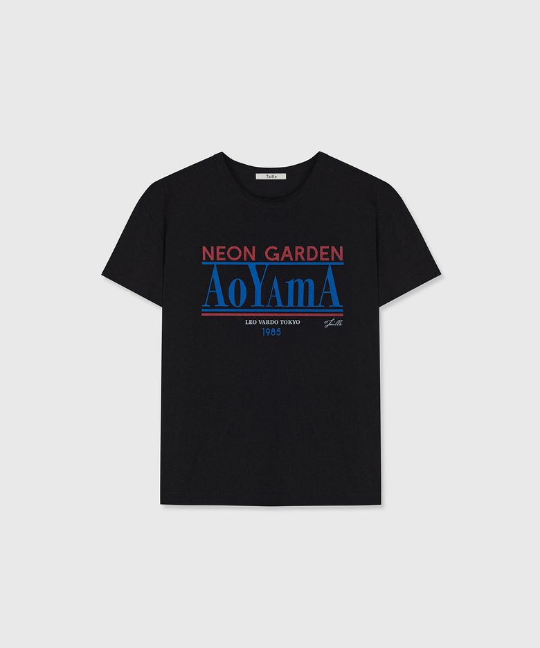 AOYAMA 80S T-SHIRT HAZE BLACK