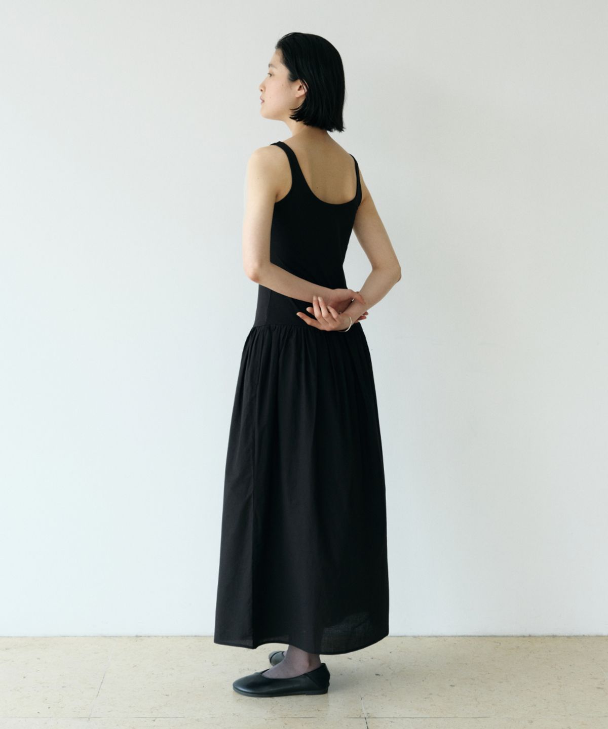 로우타이드(LOW TIDE) JERSEY MAXI DRESS [BLACK]