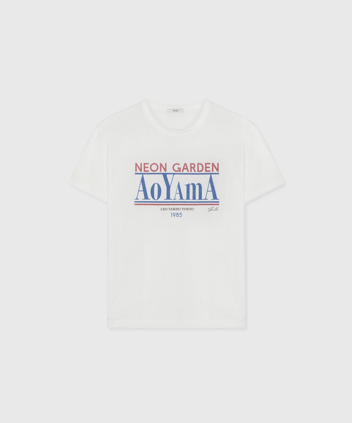 타일레(TAILLE) AOYAMA 80S T-SHIRT HAZE WHITE