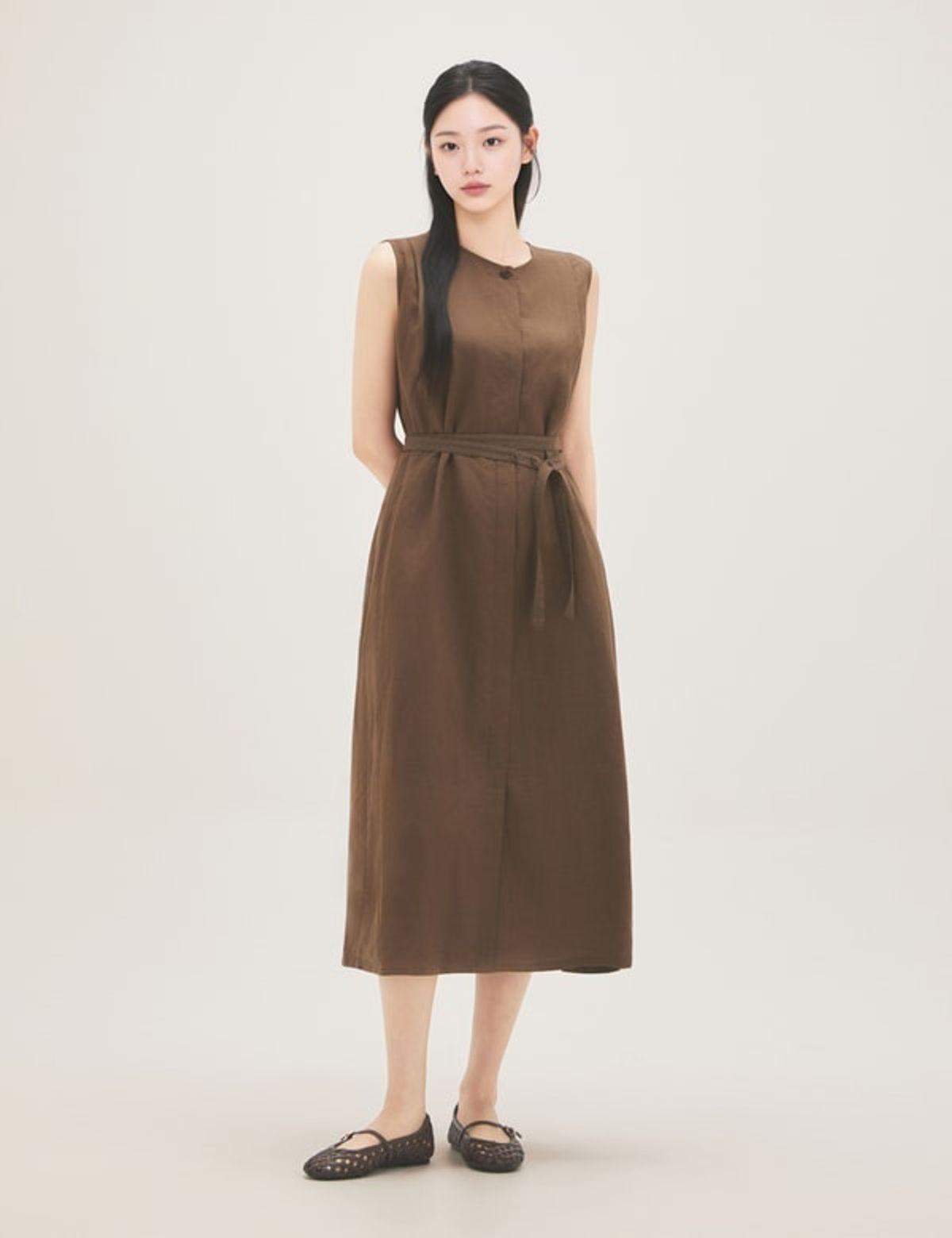로엠(ROEM) 린넨 롱 원피스 RMOWG37R11