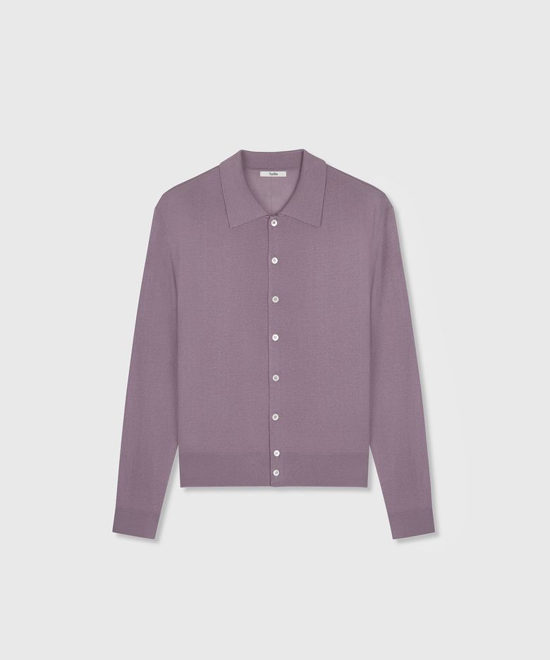 SOREN WOOL SILK CARDIGAN MAUVE