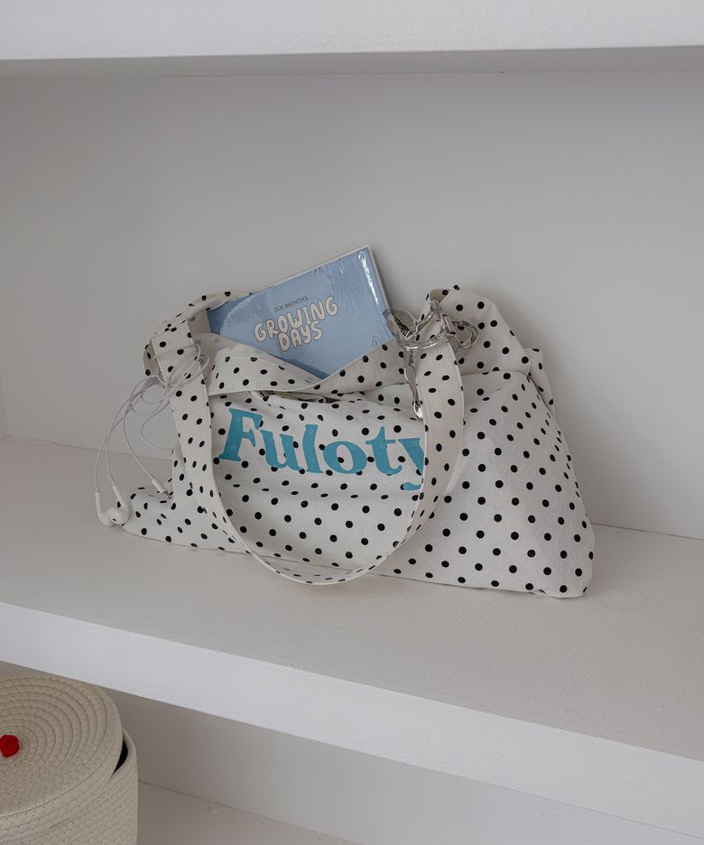 Dot eco bag white