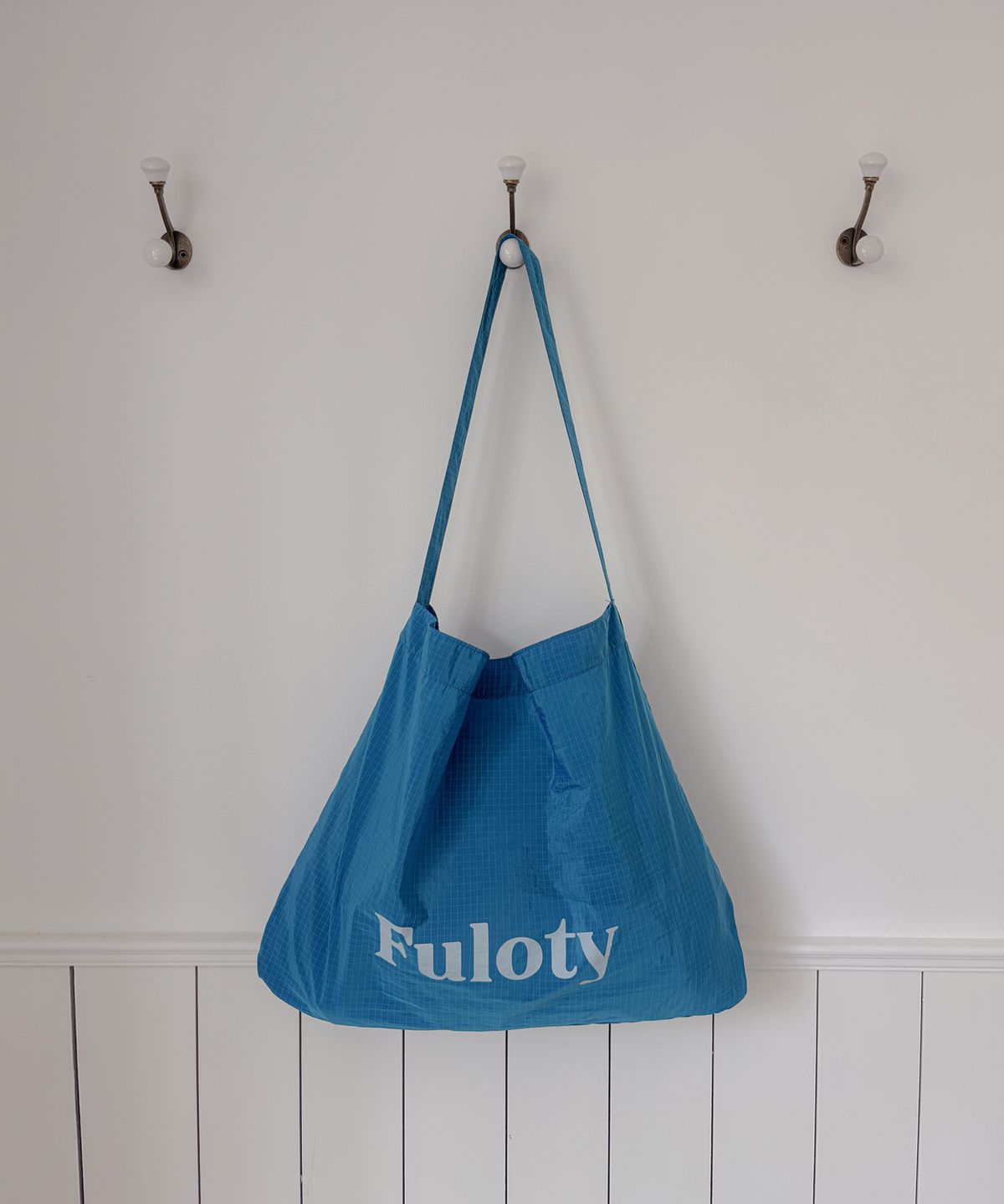 풀로티(FULOTY) Check nylon eco bag blue