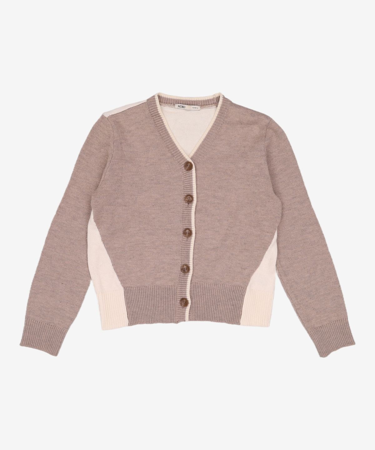 미쏘(MIXXO) 뒷판 배색포인트 가디건 MIWCKC111T L