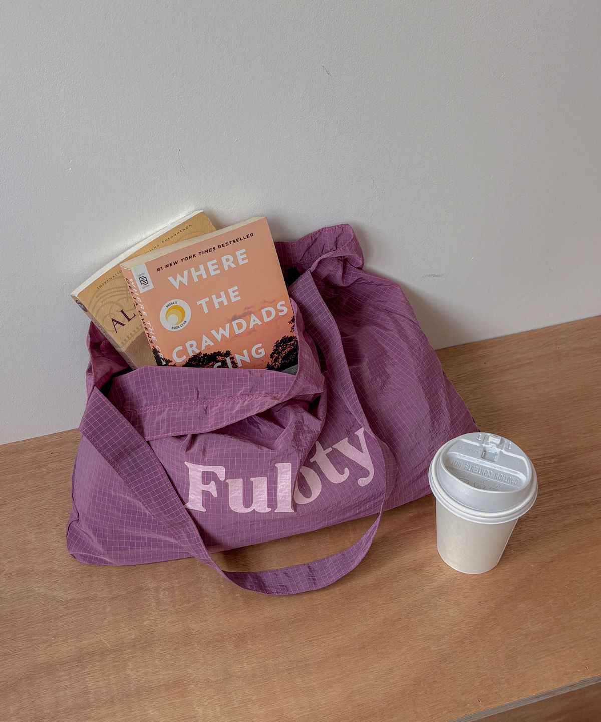 풀로티(FULOTY) Check nylon eco bag purple