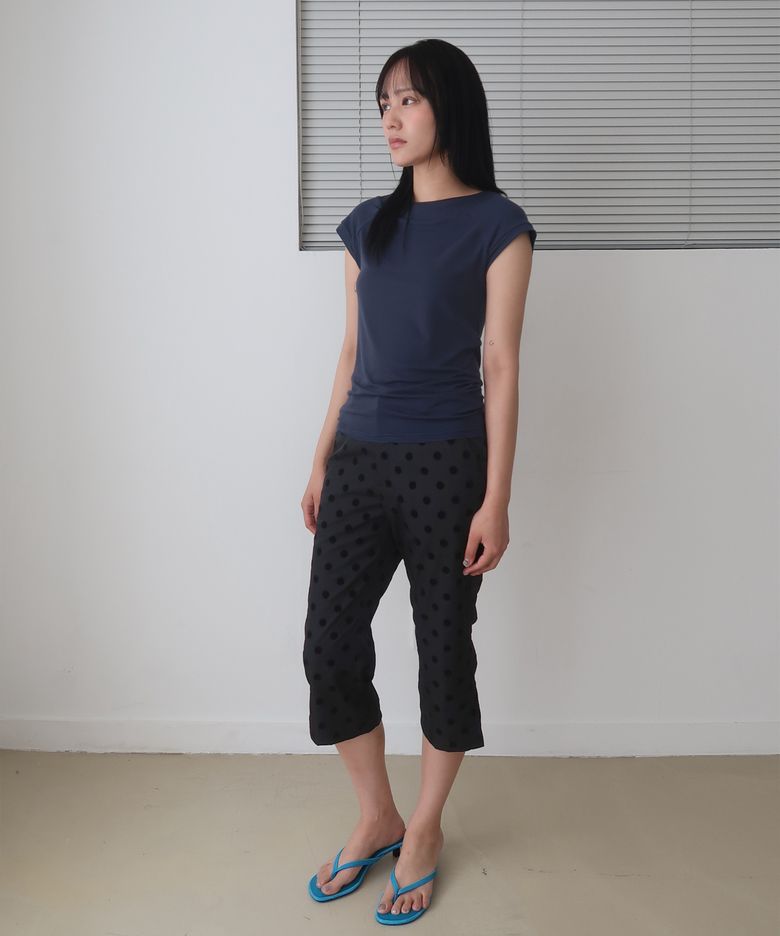 DOT CAPRI PANTS_BLACK