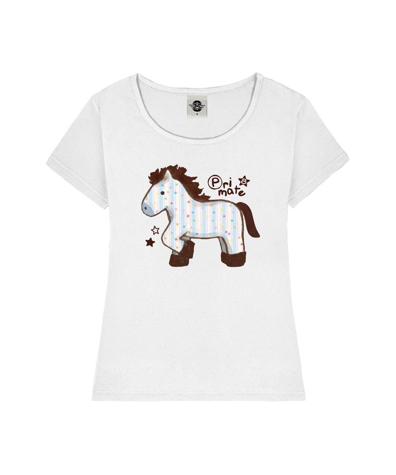 BLUE PONY 여성 U넥 슬림핏 반팔티셔츠 6 COLORS