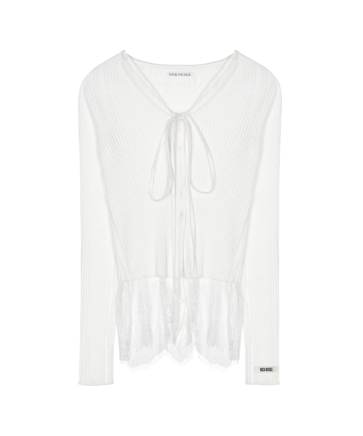 닉앤니콜(NICK&NICOLE) STRAP LACE CARDIGAN_WHITE