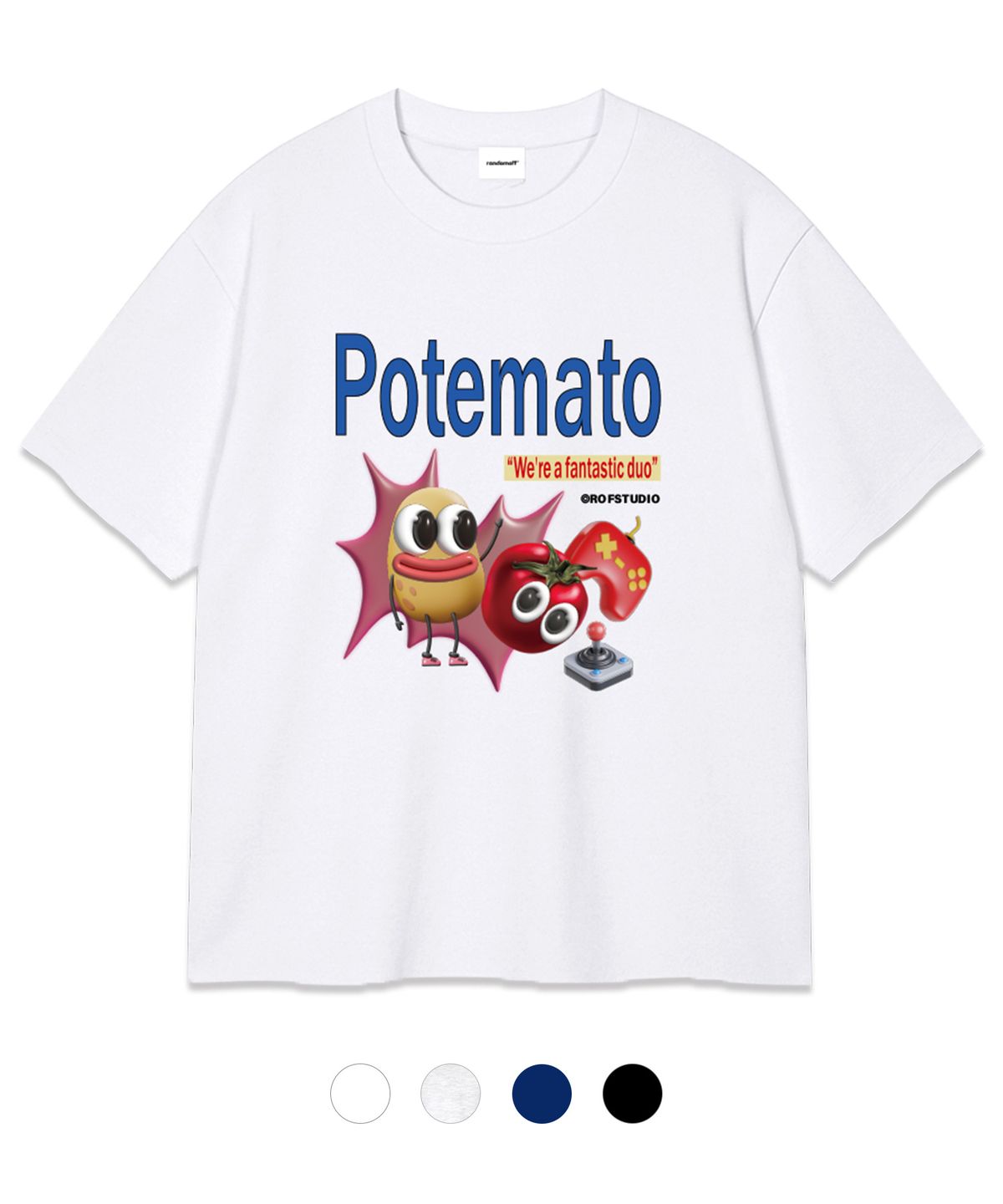 랜덤오프(RANDOMOFF) [ROF X LETINDINER] POTEMATO T-SHIRT (4color)