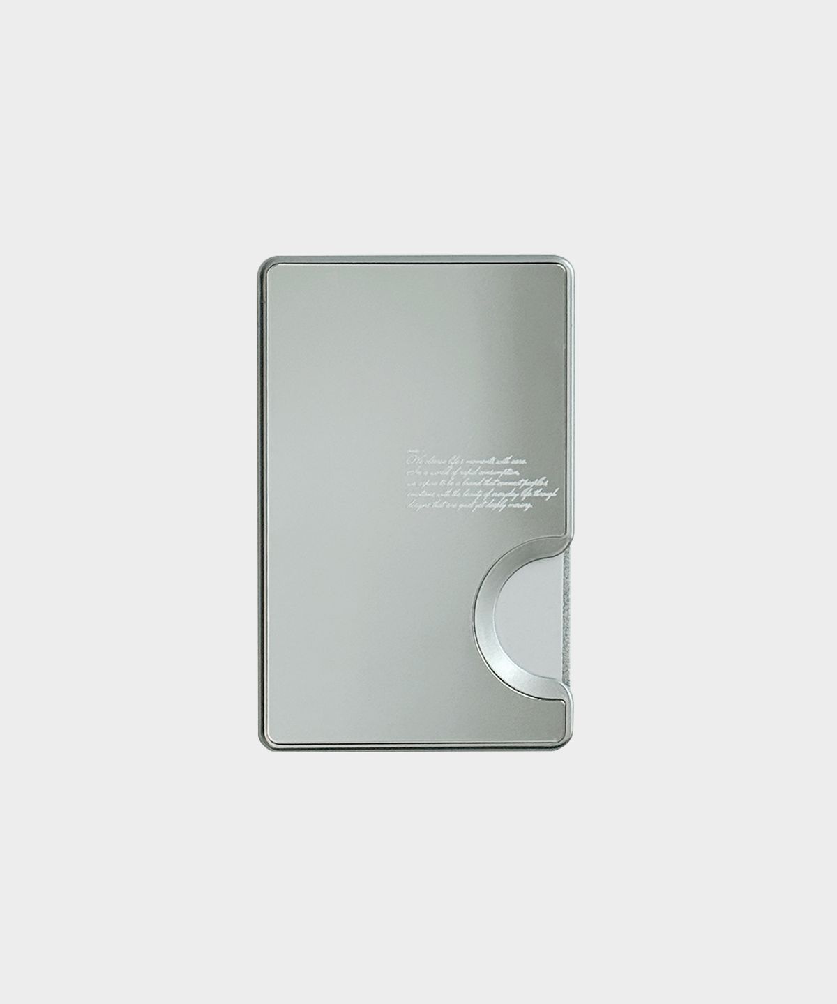 오우아(OUA) 레터링 실버 카드지갑 [맥세이프]