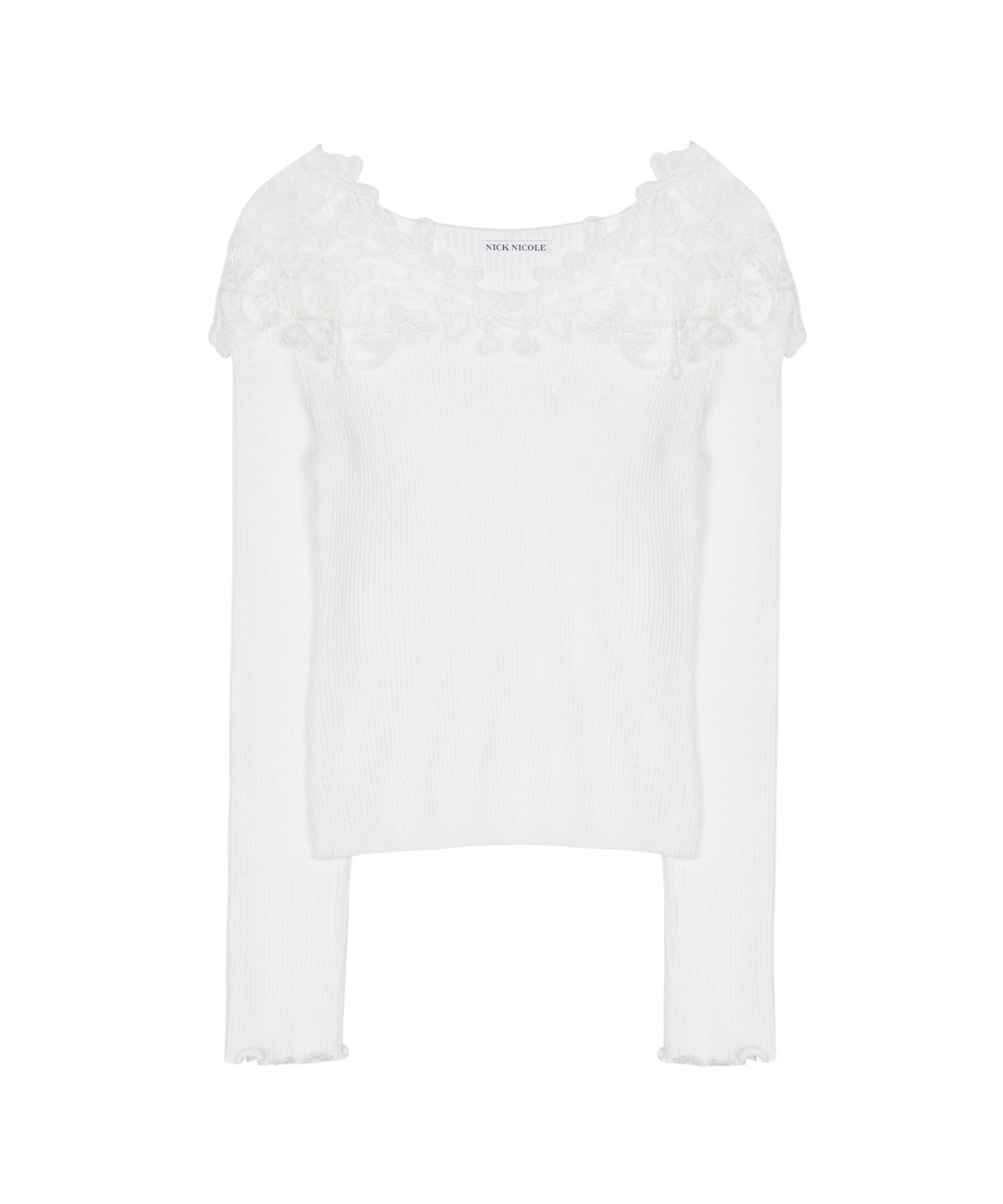 닉앤니콜(NICK&NICOLE) LACE OFF-SHOULDER TOP_WHITE