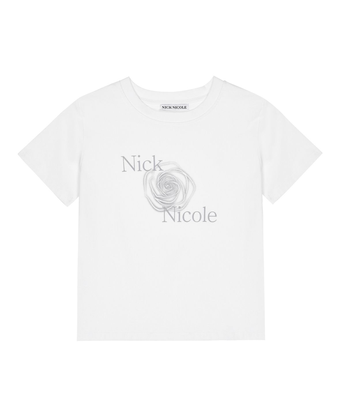 닉앤니콜(NICK&NICOLE) ROSE GRAPHIC SLIM TOP_IVORY