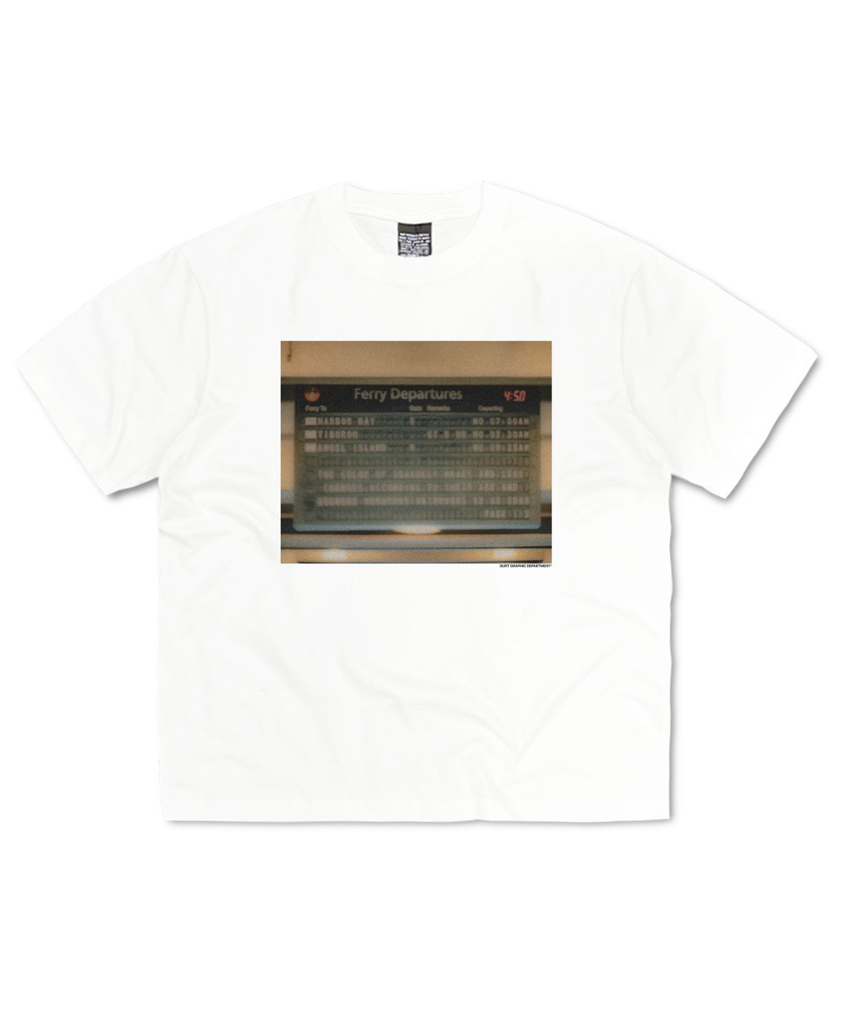 더트(DURT) DEPARTURES HALF SLEEVE TEE (WHITE)