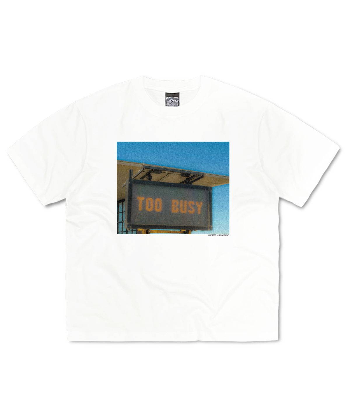 더트(DURT) TOO BUSY HALF SLEEVE TEE (WHITE)