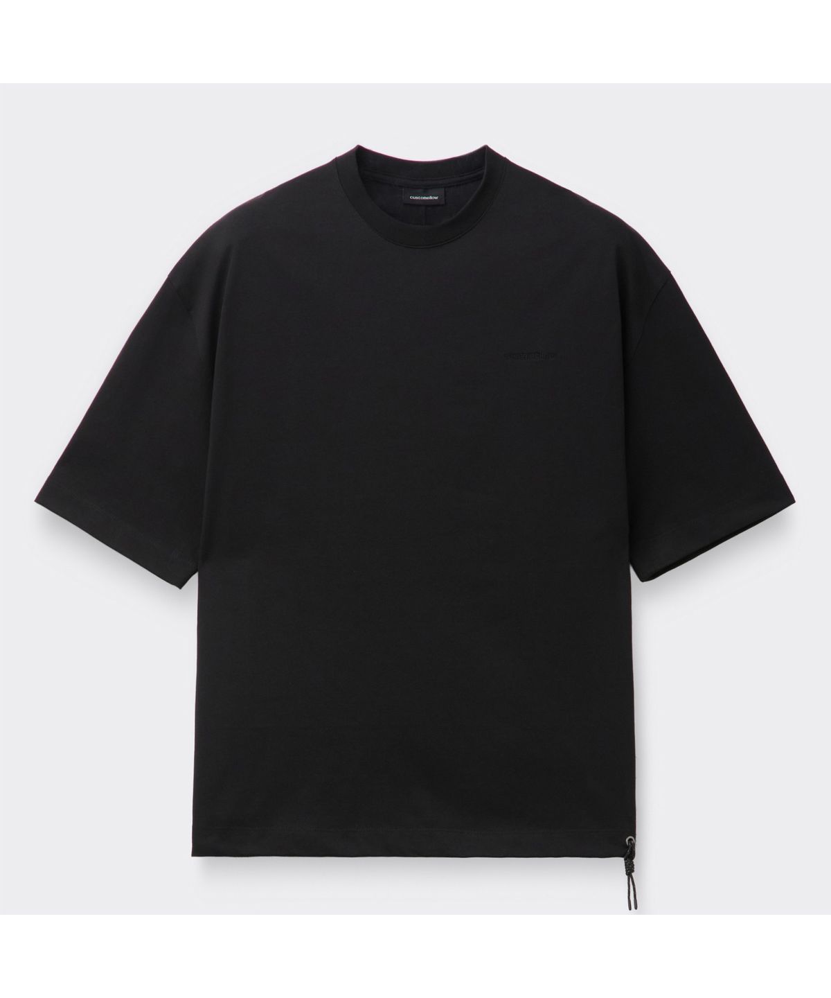 커스텀멜로우(CUSTOMELLOW) [Online Only] Black Half Sleeve T-shirt CQTAM26412BKX