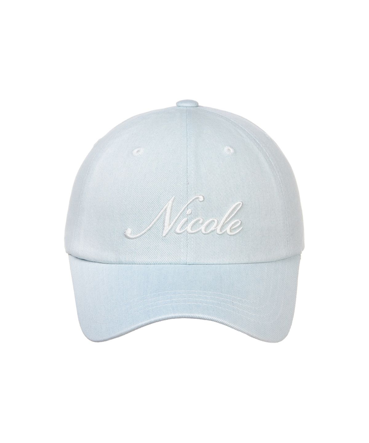 닉앤니콜(NICK&NICOLE) NICOLE LETTERING BALL CAP_DENIM SKY BLUE