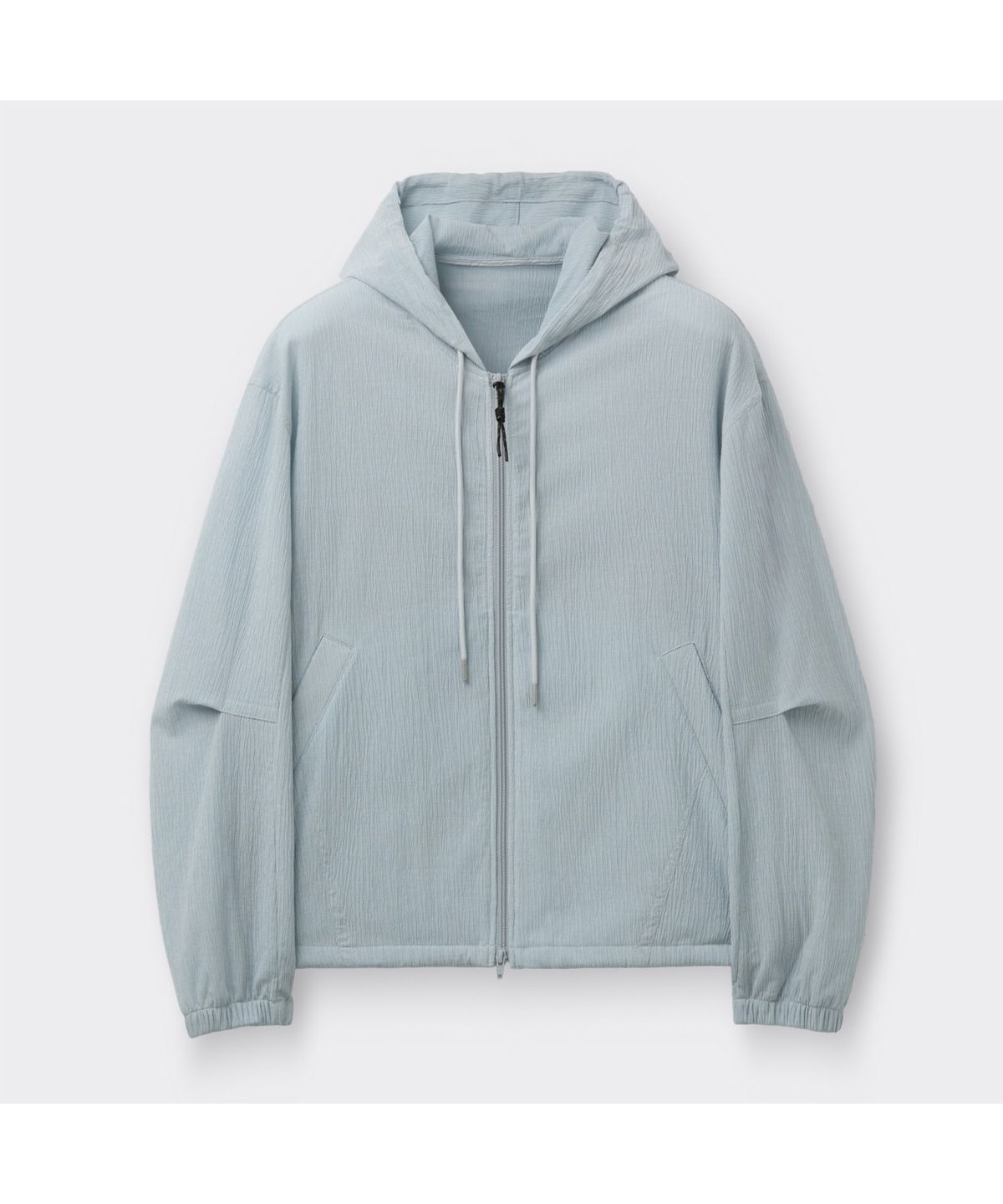 커스텀멜로우(CUSTOMELLOW) [Online Only] Grey Crinkled Hood Zip Jacket CQUAM26211GYX