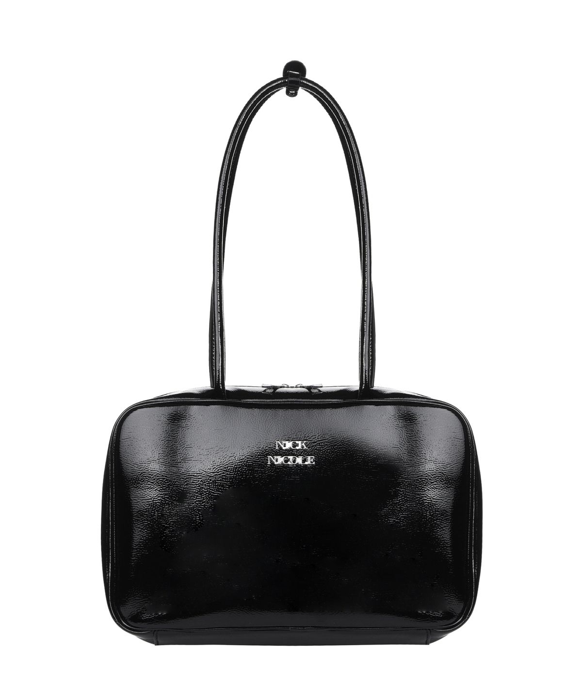 닉앤니콜(NICK&NICOLE) NICOLE LOGO MINIMAL SQUARE BAG_BLACK