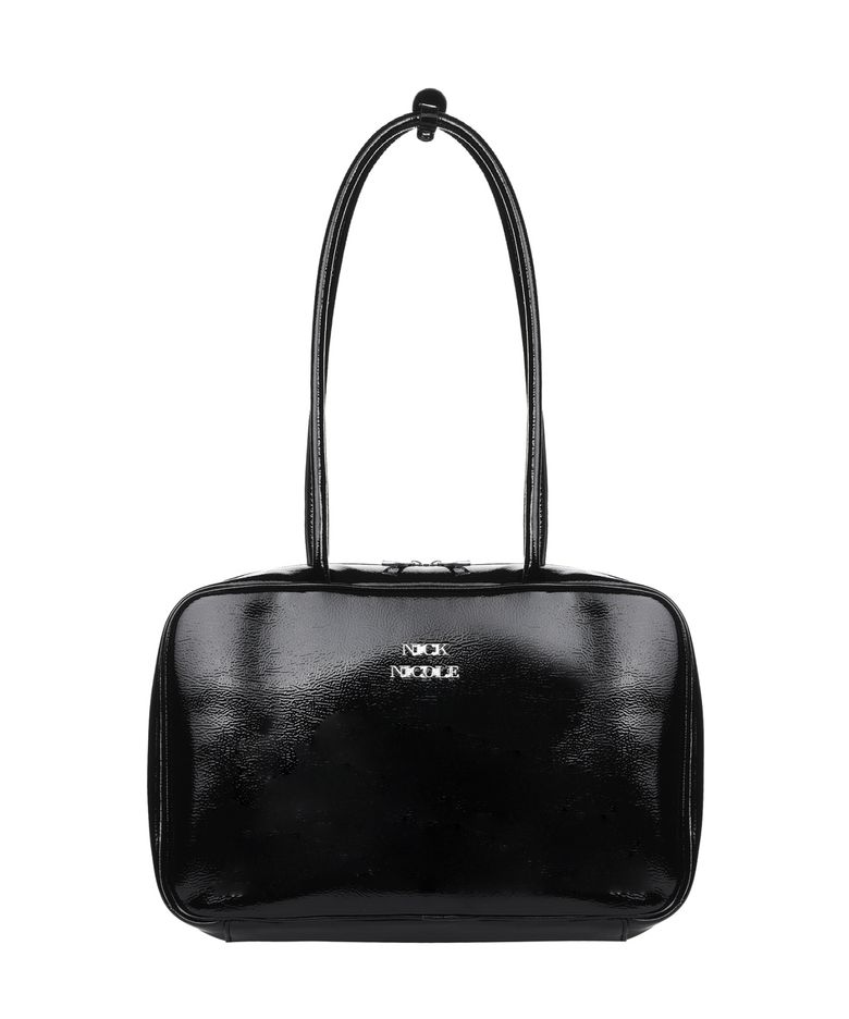 NICOLE LOGO MINIMAL SQUARE BAG_BLACK