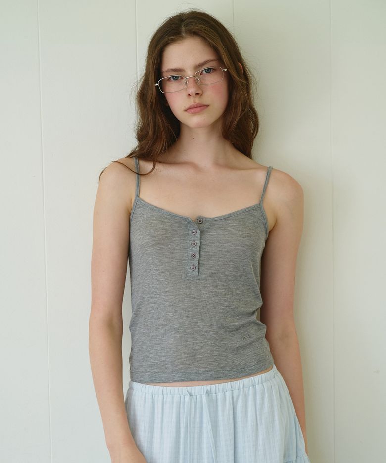BUTTON SLEEVELESS M/GRAY