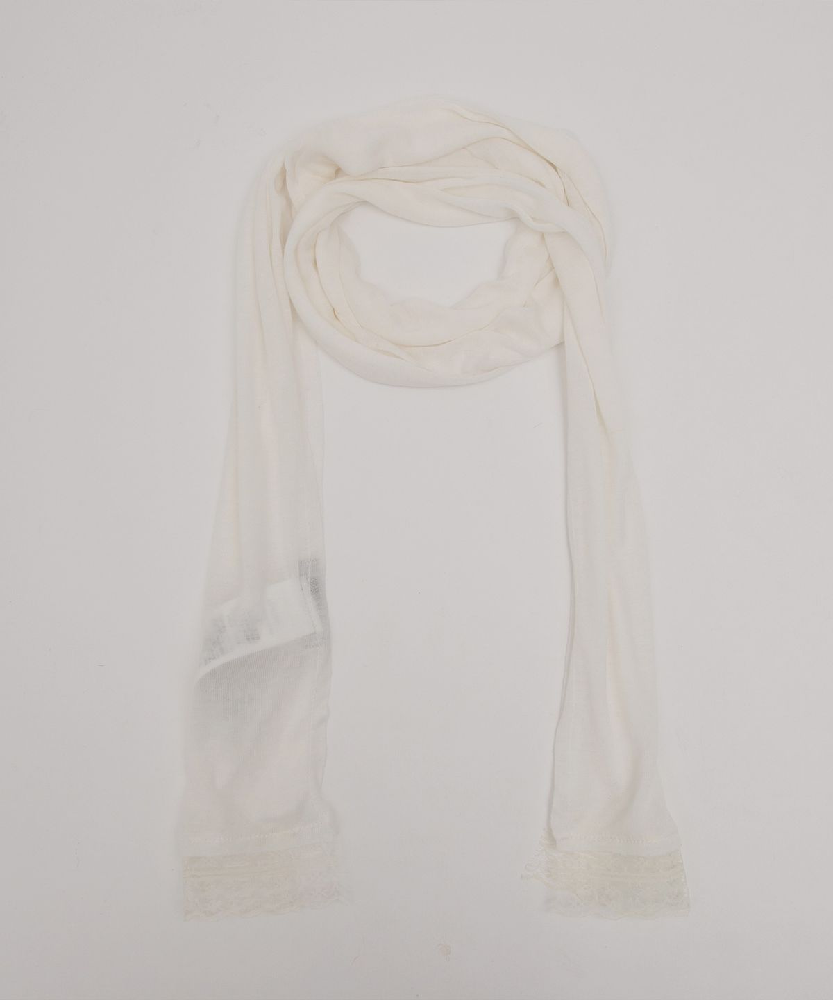 로라로라(ROLAROLA) LACE SLIM SCARF IVORY